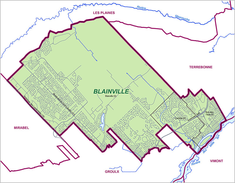 Carte de la circonscription de Blainville