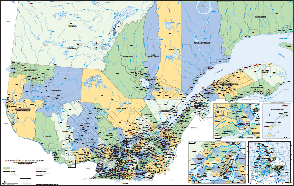 Révision de la carte électorale provinciale  Disparition d'un comté dans  l'Est du Québec