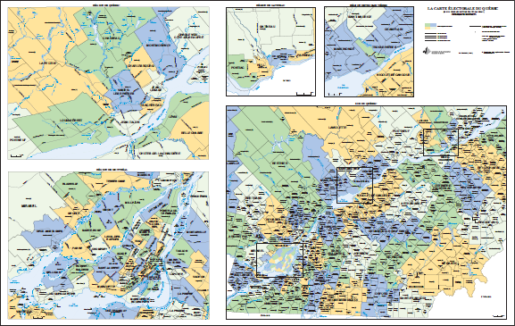 Révision de la carte électorale provinciale  Disparition d'un comté dans  l'Est du Québec