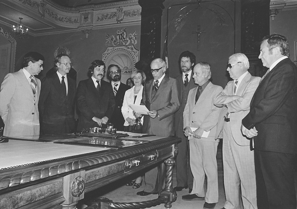 Swearing-in of Mr. Pierre-F. Côté in 1978