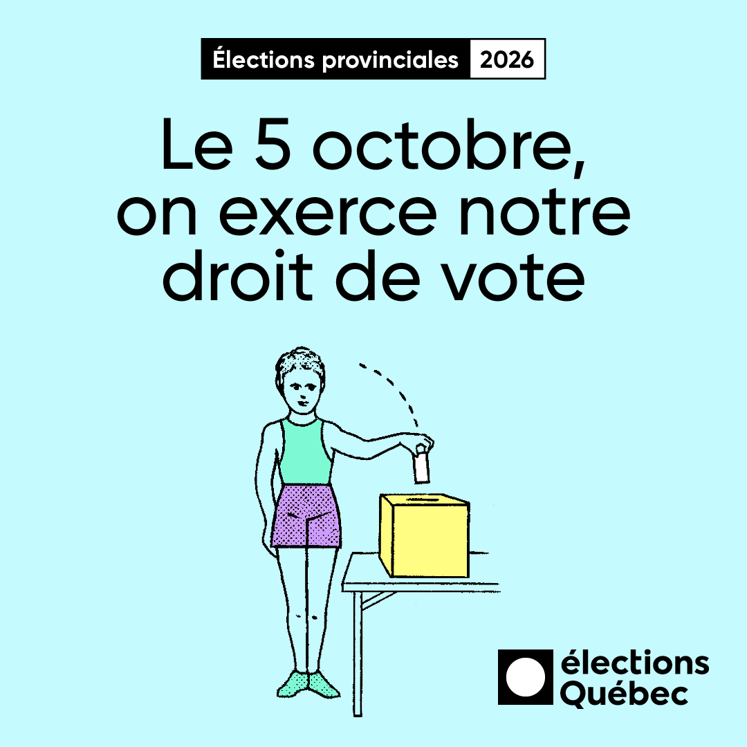 Le 5 octobre on exerce notre droit de vote