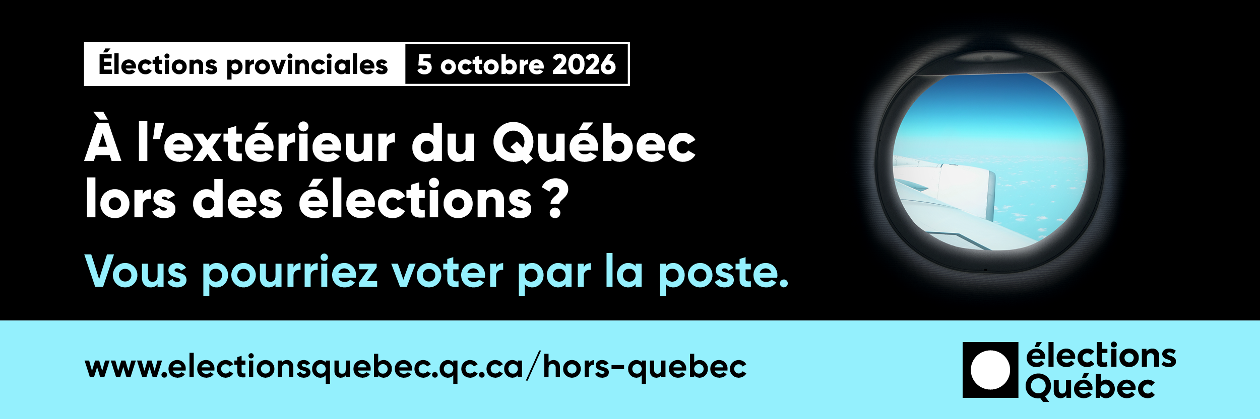 À l'extérieur du Québec lors des élections? Vous pourriez voter par la poste.