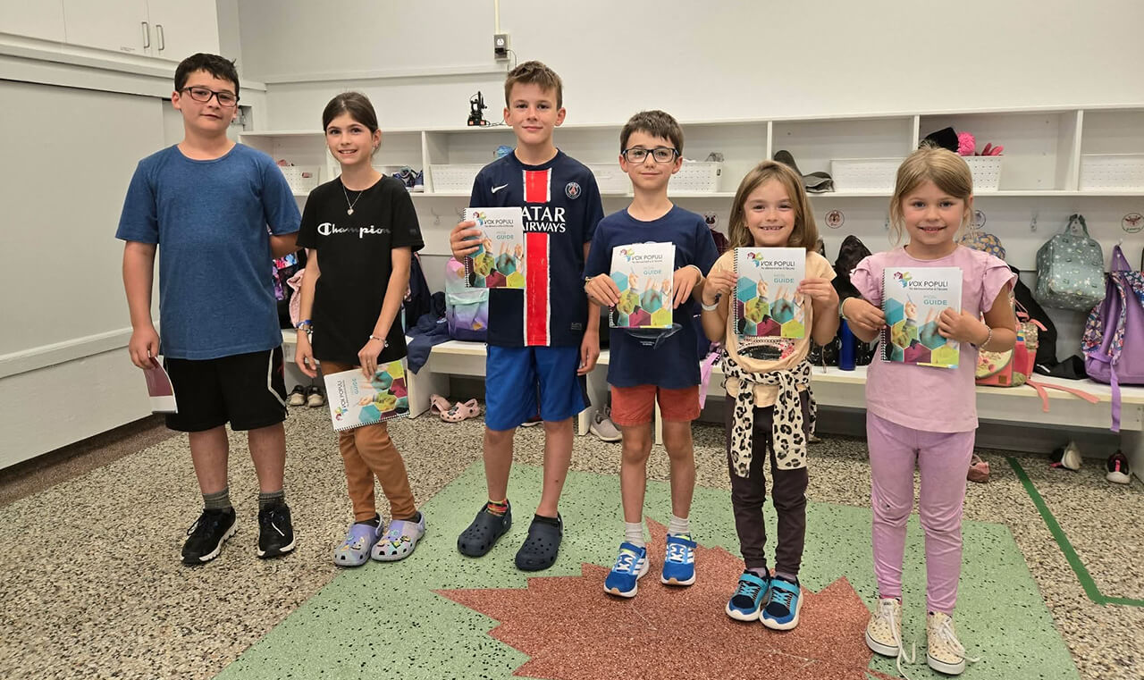Membres du conseil d’élèves de l’école alternative Harricana