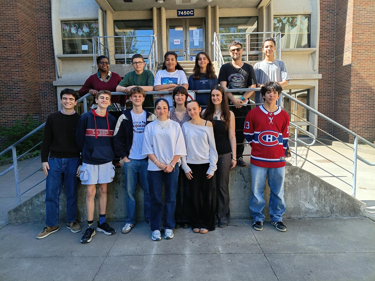 Responsable et membres du conseil d’élèves de l’école secondaire Joseph-François-Perrault.